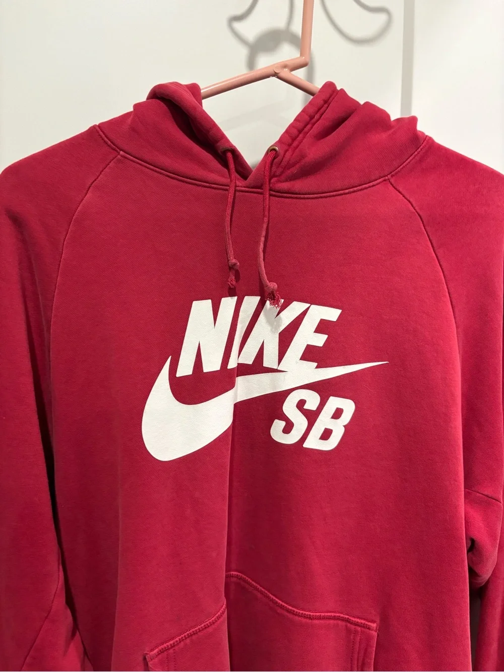 Nike Red SB Logo Pullover Hoodie